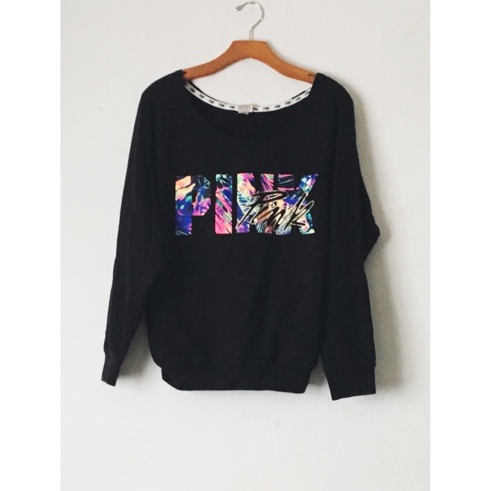 VS PINK OFF THE SHOULDER SWEATER